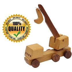 Bm174941 2.1 X 8.3 X 3.5 In. Handmade Wooden Kids Toy Crane, Brown