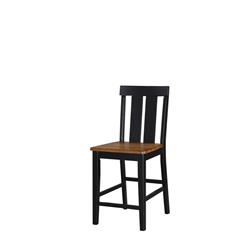 Bm166625 42 X 22 X 19 In. Rubber Wood High Chair - Black & Brown, Set Of 2