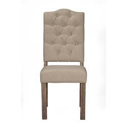 Bm172879 45 X 19 X 24 In. Mahogany Wood Fiji Chairs - Beige, Set Of 2