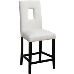Bm171213 42 X 19 X 22 In. Wooden Counter High Chairs With Cutout Back - White, Set Of 2