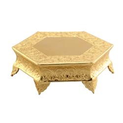 I305-hgm001 16 In. Metal Wedding Cake Stand, Gold