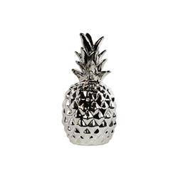 Bm180633 Elegant Pineapple Figurine In Ceramic, Silver - 12.5 X 6.25 X 6.25 In.