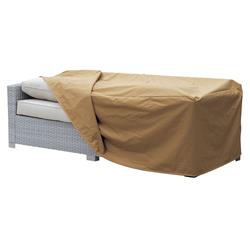 Bm183734 Waterproof Fabric Dust Cover For Outdoor Sofa, Large - Light Brown - 28 X 90 X 36 In.