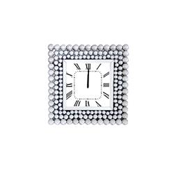 Bm184771 Mirrored Wall Clock In Square Shape, White - 19.69 X 2.56 X 19.69 In.