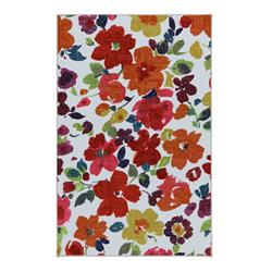 Bm181240 0.4 X 90 X 120 In. Bright Floral Pattern Nylon Area Rug With Latex Backing, Multi Color - Medium