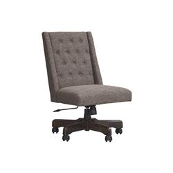 Bm190093 Button Tufted Polyester Upholstered Metal Swivel Chair With Adjustable Seat - Gray & Black - 24 X 22.75 X 41.25 In.