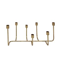 Bm190515 Decorative Metal Candle Holder With Seven Taper Stand - Copper