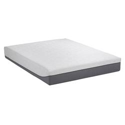 Bm195910 10 In. Twin Size Mattress With Bamboo Foam & Air Channel Base Titanium Series, White & Grey