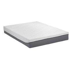 Bm195915 11 In. Twin Size Bamboo Foam Mattress With Air Channel Base Titanium Series, White & Grey