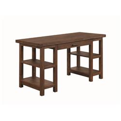 Bm196776 Transitional Style Wooden Writing Desk With Open Leg Storage, Brown - 30 X 54 X 24 In.