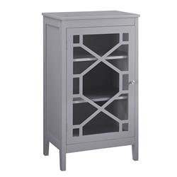 Bm144079 Single Door Wooden Cabinet With 3 Storage Compartments, Gray - Small - 36 X 20 X 15 In.