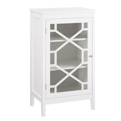 Bm144080 Single Door Wooden Cabinet With 3 Storage Compartments, White - Small - 15 X 20 X 36 In.