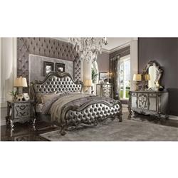 Bm185473 Five Drawer Chest With Oversized Scrolled Legs, Antique Platinum - 54.92 X 22.44 X 47.05 In.
