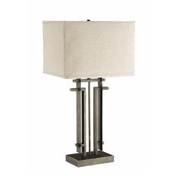 Bm163952 Sturdy Industrial Style Table Lamp, Bronze & White - 29.5 X 15 X 8.5 In.