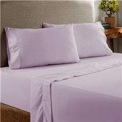 Bm202960 Prato King Size Cotton Sheet Set With 400 Thread Count, Purple - 4 Piece