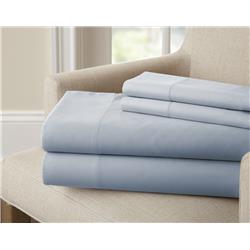 Bm202392 Sassuolo Bamboo Rich Queen Size Sheet Set With 220 Thread Count, Light Blue - 4 Piece