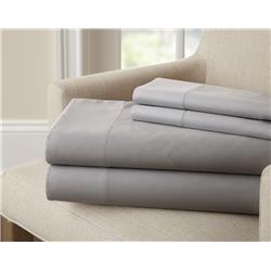 Bm202394 Sassuolo Bamboo Rich Queen Size Sheet Set With 220 Thread Count, Gray - 4 Piece