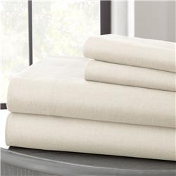 Bm202583 Nice King Size Cotton Sheet Set, White - 4 Piece