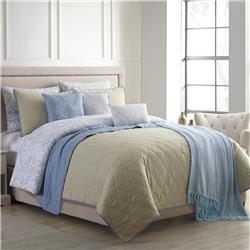Bm202792 Andria Queen Size Comforter & Coverlet Set, Multi Color - 10 Piece