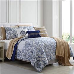 Bm202802 Andria King Size Reversible Comforter & Coverlet Set, Multi Color - 10 Piece