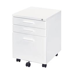 Bm209616 21 X 19 X 16 In. Contemporary Style File Cabinet With Lock System & Caster Support, White