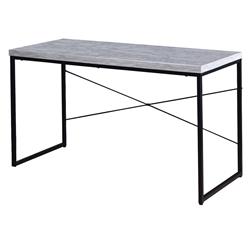 Bm209631 28 X 22 X 47 In. Sled Base Rectangular Table With X Shape Back & Wood Top, White & Black