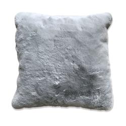 Bm214113 20 X 20 In. Fabric Accent Pillow With Fur Like Texture - Light Gray