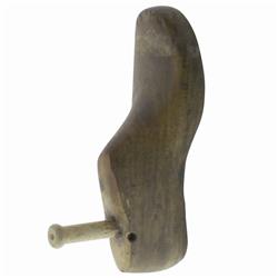 Bm209767 Farmhouse Wooden Frame Shoe Shape Wall Hook, Natural Brown - 10 X 6 X 4 In.