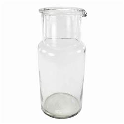Bm209894 Pitcher Shape Hand Blown Glass Frame Carafe, Clear - 10 X 4.5 X 4.5 In.