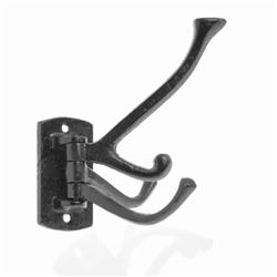 Bm209731 Adjustable Metal Frame Wall Hook With Mounting Holes, Black - 6 X 1.75 X 5 In.