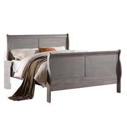 Bm225055 Sleigh Design Bed With Sleek Legs, Antique Gray - Twin Size