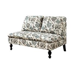 Bm230615 Fabric Loveseat Chair With Floral Pattern, Multi Color