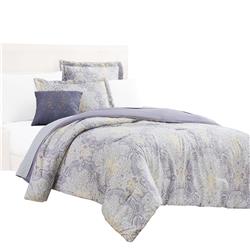 Bm231760 6 Piece Chania Twin Size Bed Set With Paisley Print The Urban Port, Purple & White