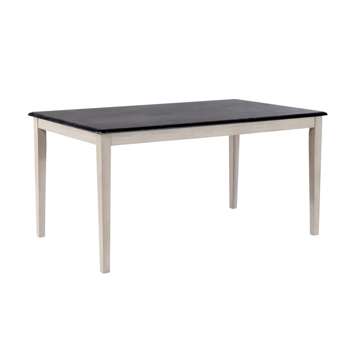 70436 Shaker Rectangular Wood Dining Table - European Black Ash/Antique White