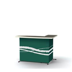 2000w1308 43 X 18 X 63 In. Portable Patio Bar With Stool, Classic Green