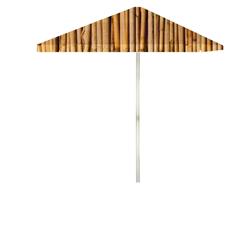 1020w2303 Hawaiian Bamboo 6 Ft. Square Market Umbrella, Brown