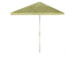 1020w2306 Thatch 6 Ft. Square Market Umbrella, Green
