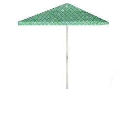 1020w2307 Thatch 6 Ft. Square Market Umbrella, Mint