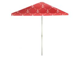 1020w2102-wr Anchors Away 6 Ft. Square Market Umbrella, White & Red
