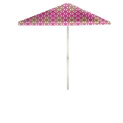 1020w2103-gp-w Stargazer 6 Ft. Square Market Umbrella, Gold, Pink & White