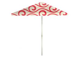 1020w2106-cc Waves 6 Ft. Square Market Umbrella, Coral & Cream