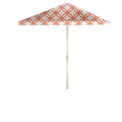 1020w2107-ow Eternity Circles 6 Ft. Square Market Umbrella, Orange & White