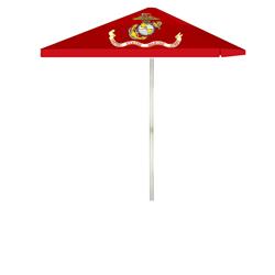 1020w1341 Us Marines 6 Ft. Square Market Umbrella, Red