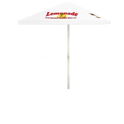 1020w2504 Vintage Lemonade 6 Ft. Square Market Umbrella, Yellow & White