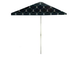1020w2102-gt-n Anchors Away 6 Ft. Square Market Umbrella, Grey, Teal & Navy