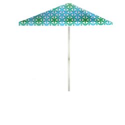 1020w2103-gb-w Stargazer 6 Ft. Square Market Umbrella, Green, Blue & White