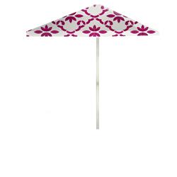 1020w2105-mwl Garden Party 6 Ft. Square Market Umbrella, Magenta & White