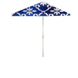 1020w2105-w-cbl Garden Party 6 Ft. Square Market Umbrella, White & Celticblue