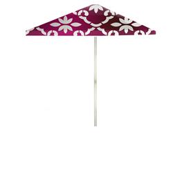 1020w2105-wml Garden Party 6 Ft. Square Market Umbrella, White & Magenta