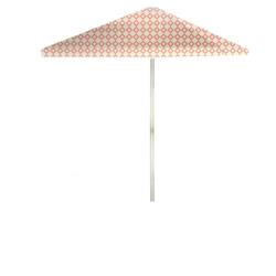 1020w2108-pcs Diamonds Are Forever 6 Ft. Square Market Umbrella, Peach & Cream